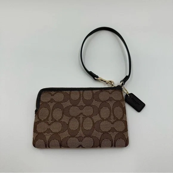 Coach Signature C Print Wristlet Wallet – Brown with Gold Detailing (New) - Picture 7 of 7
